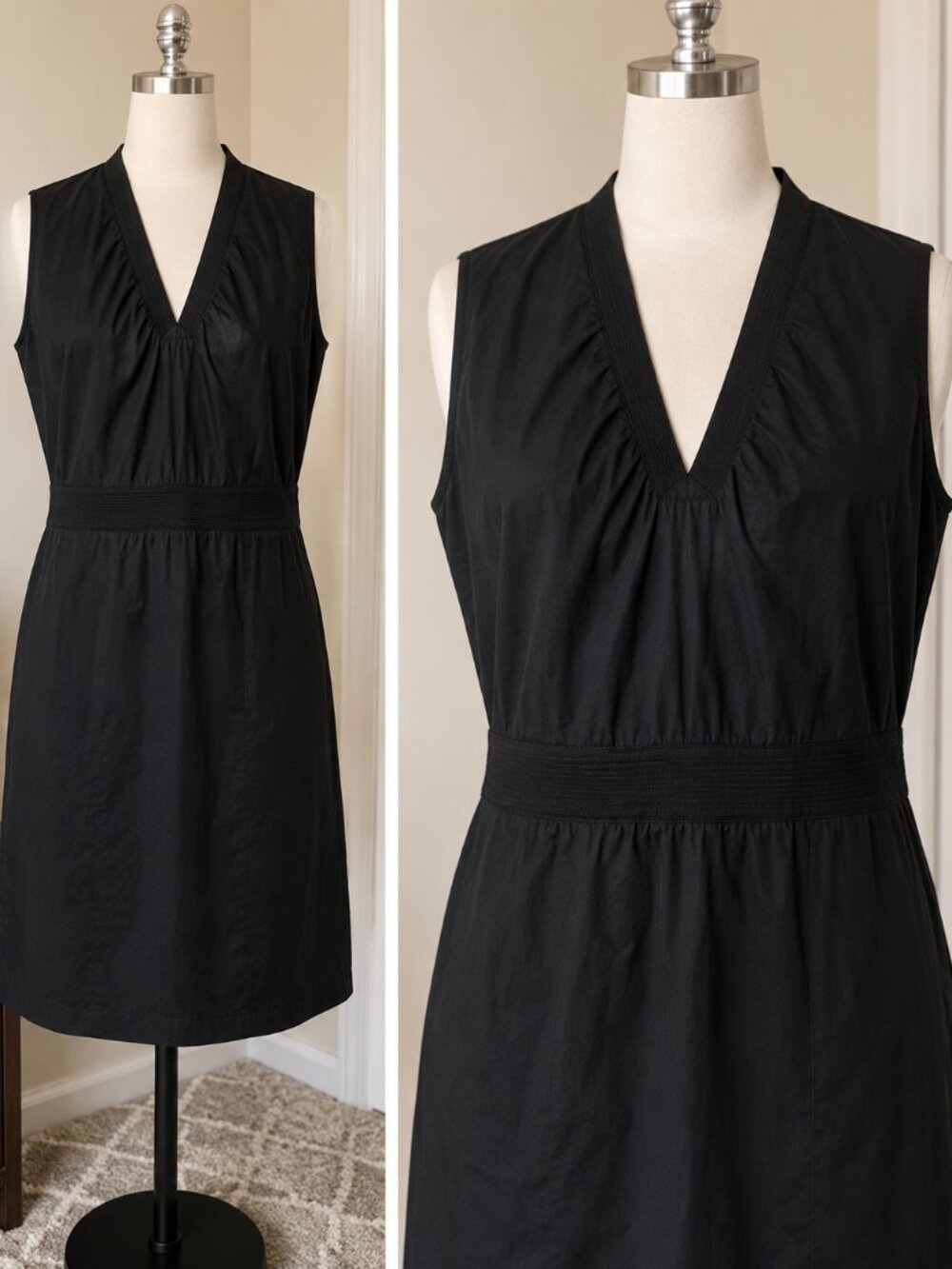 Converse One Star Black Sleeveless V-Neck Dress Women’s Size 14